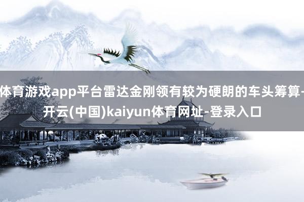 体育游戏app平台雷达金刚领有较为硬朗的车头筹算-开云(中国)kaiyun体育网址-登录入口
